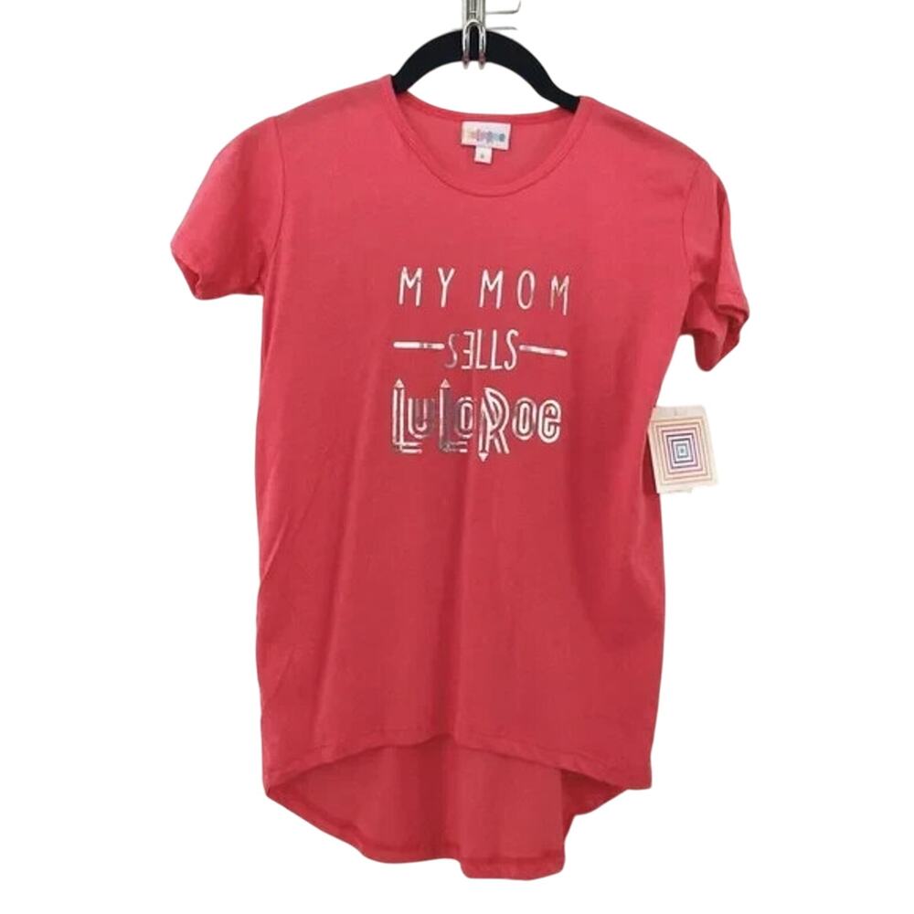 Girls tunic top sz 8 solid pink/coral My Mom Sells LuLaRoe kids Gracie shirt NWT